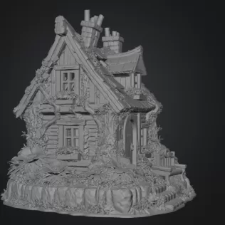 Cozy Fantasy House STL for 3D Printing - Model thumbnail 7
