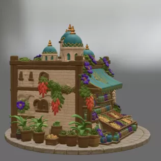 Sultan's Spice & Potion Bazaar STL File for 3D Print - Model thumbnail 9