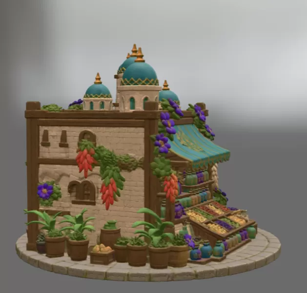 Sultan's Spice & Potion Bazaar STL File for 3D Print - Model preview 9