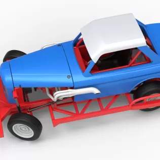 New Zealand Vintage Stock car while turning Scale 1:25 - Model thumbnail 4