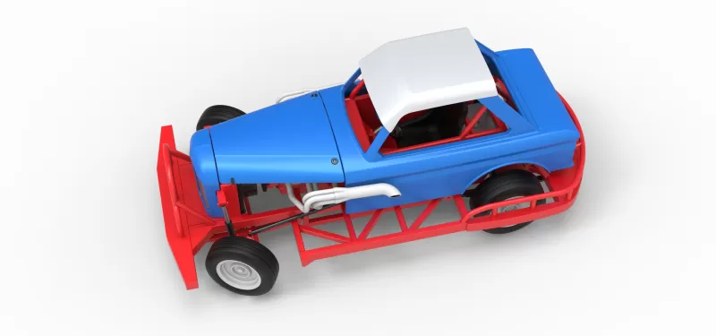 New Zealand Vintage Stock car while turning Scale 1:25 - Model preview 4