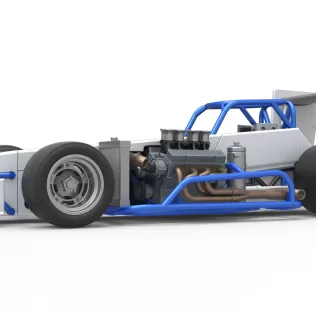 Supermodified front engine race car V4 Scale 1:25 - Model thumbnail 2