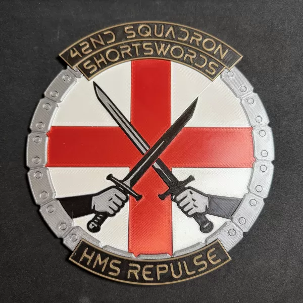 HMS Repulse 42nd Squadron Unit Wall Plaque - Model preview 2