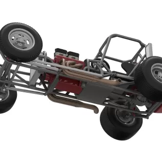 Dirt Silver Crown Champ car Base Version 2 Scale 1:25 - Model thumbnail 3