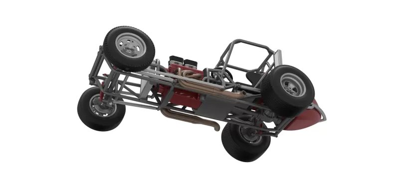 Dirt Silver Crown Champ car Base Version 2 Scale 1:25 - Model preview 3