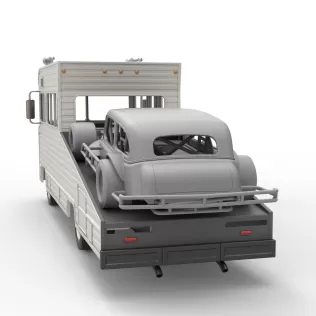 Vintage Transporter truck for Race car Version 7 Scale 1:25 - Model thumbnail 7