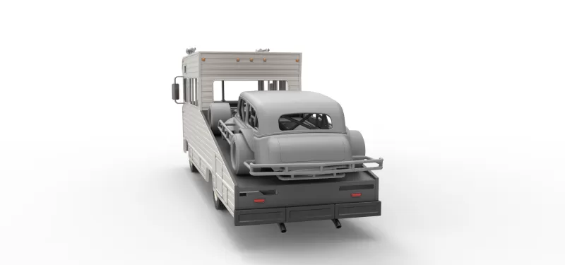 Vintage Transporter truck for Race car Version 7 Scale 1:25 - Model preview 7
