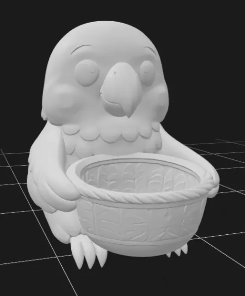 Parrot Holding Gift Basket - Model preview 5