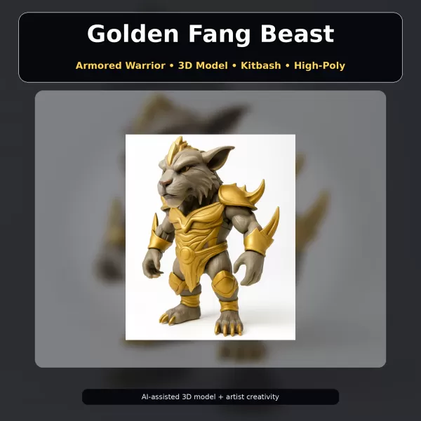 Fantasy Character Pack – Cute High-Poly Kitbash Creatures - Model preview 14