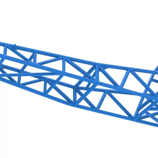 Frame of old school Front engine dragster Version 7 Scale 1:25 - Model thumbnail 2