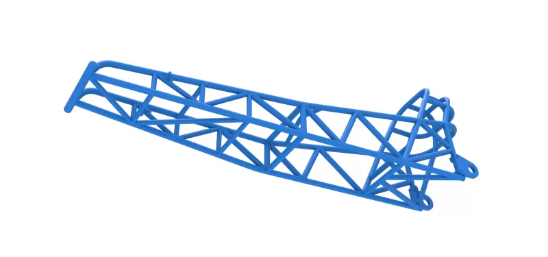 Frame of old school Front engine dragster Version 7 Scale 1:25 - Model preview 2