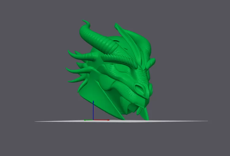 Dragon Warrior Helmet - Model preview 5