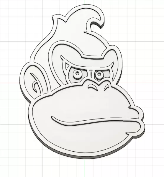 Tête Donkey Kong - Model preview 1