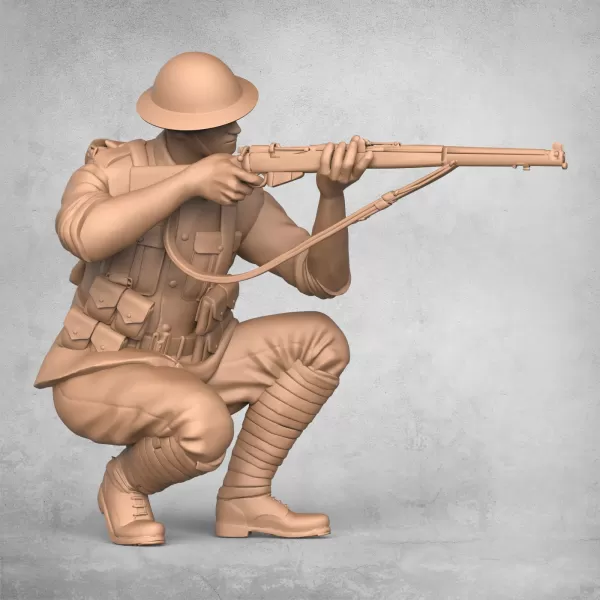 Soldier Fire Sitting Position - Model preview 6