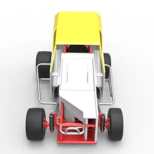 Vintage Dirt Modified stock car Version 7 Scale 1:25 - Model thumbnail 8