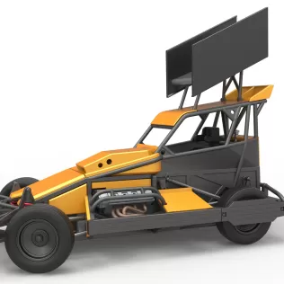 New Zealand Superstock car while turning Version 4 Scale 1:25