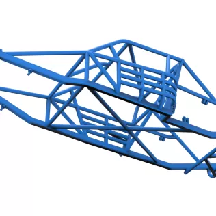Frame of Vintage Asphalt Modified stock car Version 3 Scale 1:25 - Model thumbnail 3