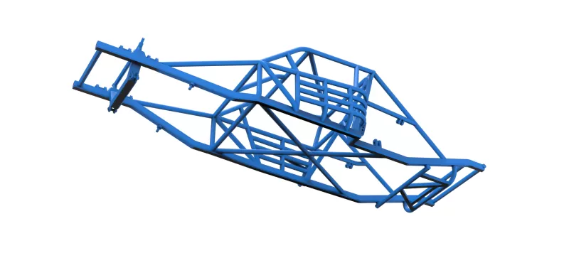 Frame of Vintage Asphalt Modified stock car Version 3 Scale 1:25 - Model preview 3