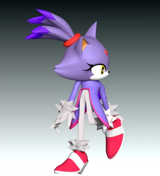 Blaze The Cat - Sonic the Hedgehog - Model preview 7