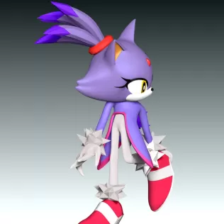 Blaze The Cat - Sonic the Hedgehog - Model thumbnail 7