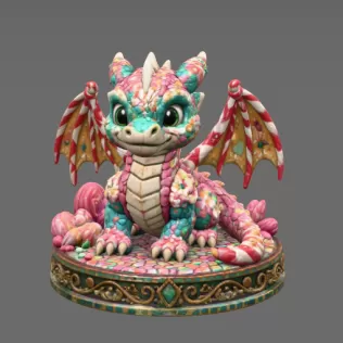 Candy Kingdom Baby Dragon STL File for 3D Print - Model thumbnail 3