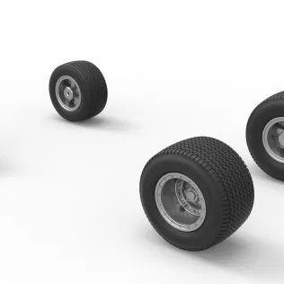 Wheel set of Northeast Dirt Modified stock car V2 Scale 1:25 - Model thumbnail 6