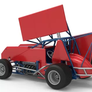 Winged Sprint car Version 2 Scale 1:25 - Model thumbnail 12