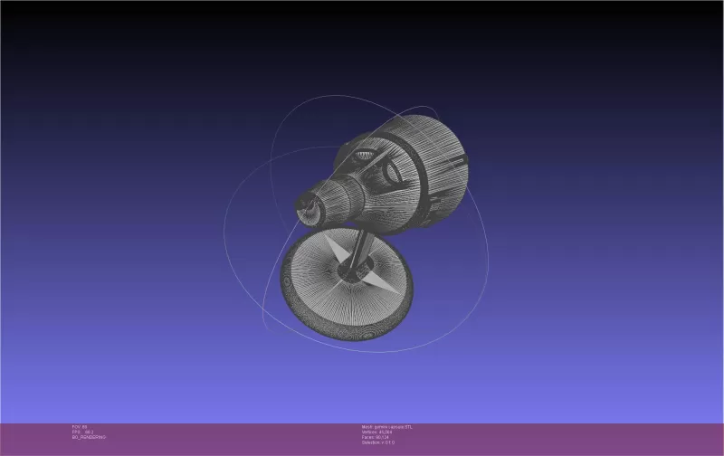Gemini Capsule Printable Board Game Scale Space Race Micro Minia - Model preview 5