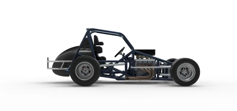 Sprint car Base Version 2 Scale 1:25 - Model preview 22