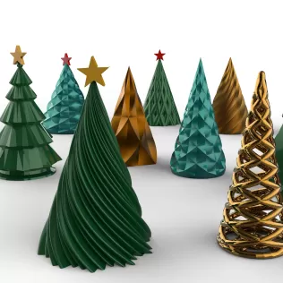 3D Christmas Tree, 10 pcs. Bundle for Christmas, Christmas Decor - Model thumbnail 2