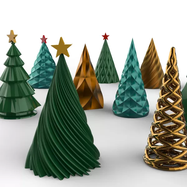 3D Christmas Tree, 10 pcs. Bundle for Christmas, Christmas Decor - Model preview 2