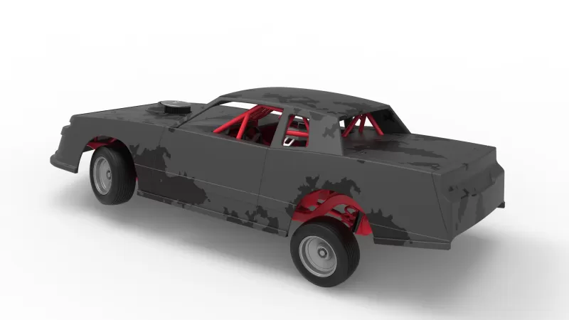 IMCA Stock car while turning Scale 1:25 - Model preview 12