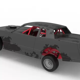 IMCA Stock car while turning Scale 1:25 - Model thumbnail 12