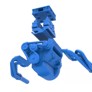 Engine of Vintage Supermodified stock car V3 Scale 1:25 - Model thumbnail 15