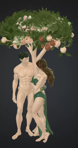 Adam und eva unter einem baum - Model preview 1