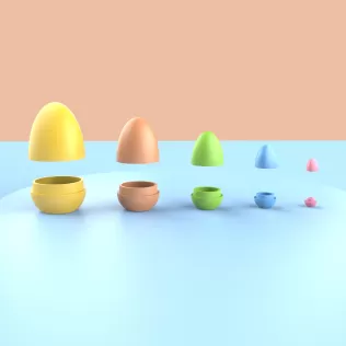 Easter Matryoshka Eggs, 5 Eggs - 10 pcs. Set, Easter Egg Gift - Model thumbnail 5