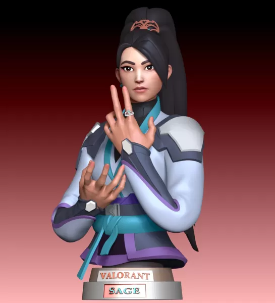 Sage Bust FanArt - Model preview 8