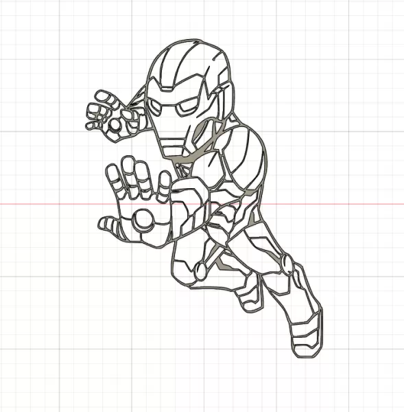 Silhouette Iron Man - Marvel Wall Art - Model preview 1