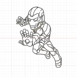 Silhouette Iron Man - Marvel Wall Art