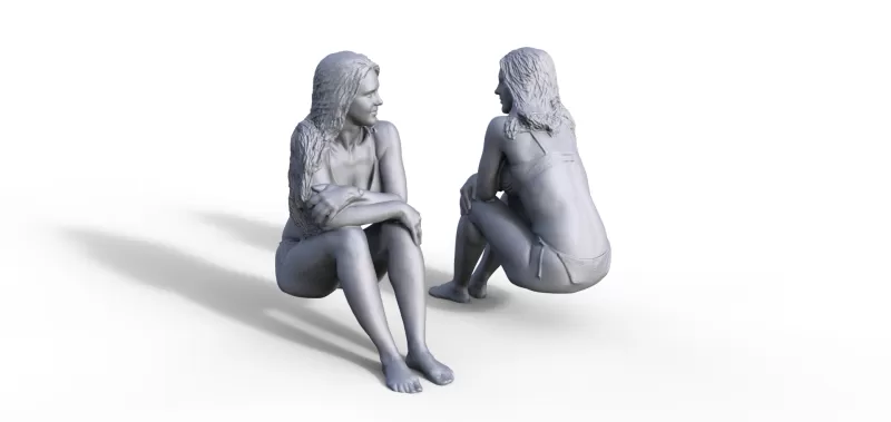Girl figure for ship model - Model preview 1