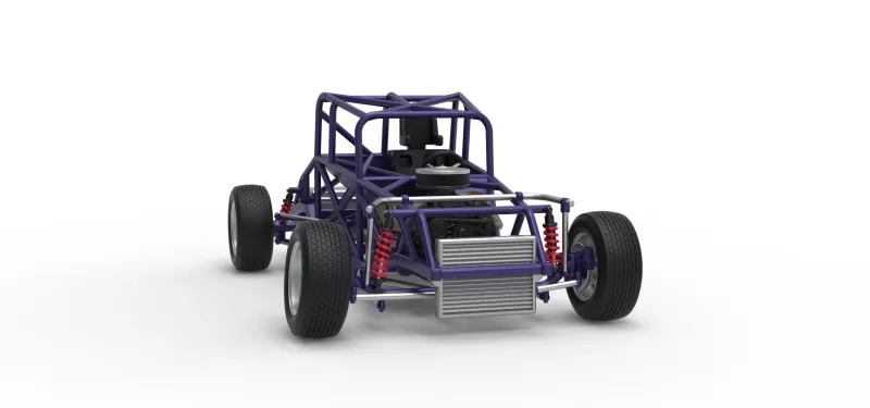 Canadian vintage modified stock car Base Scale 1:25 - Model preview 26