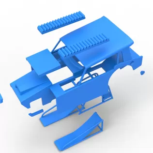 Shell of Vintage Dirt Modified stock car Version 6 Scale 1:25 - Model thumbnail 18