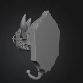 Kawaii Dragon Key Holder STL File for 3D Print - Model thumbnail 9