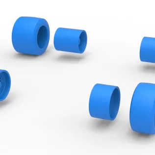 Wheel Set of Pavement Silver Crown Car Scale 1:25 - Model thumbnail 9