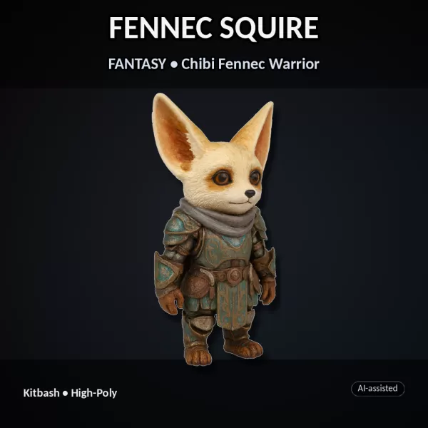 Vulpine Heroes Bundle – 10 Stylized Fantasy + Sci-Fi Characters - Model preview 2
