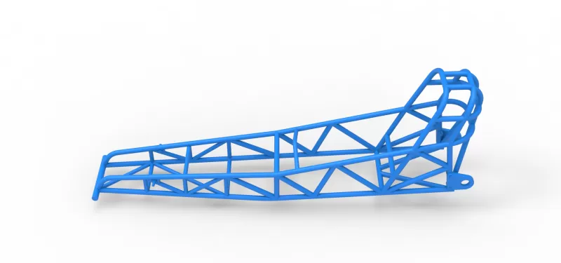 Frame of old school Front engine dragster Version 7 Scale 1:25 - Model preview 7