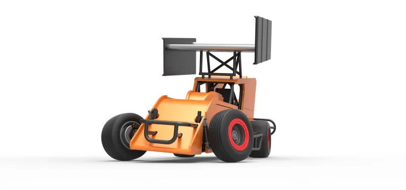 Southern Wing Modified Stock car while turning Scale 1:25 - Model preview 6