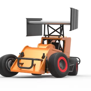 Southern Wing Modified Stock car while turning Scale 1:25 - Model thumbnail 6