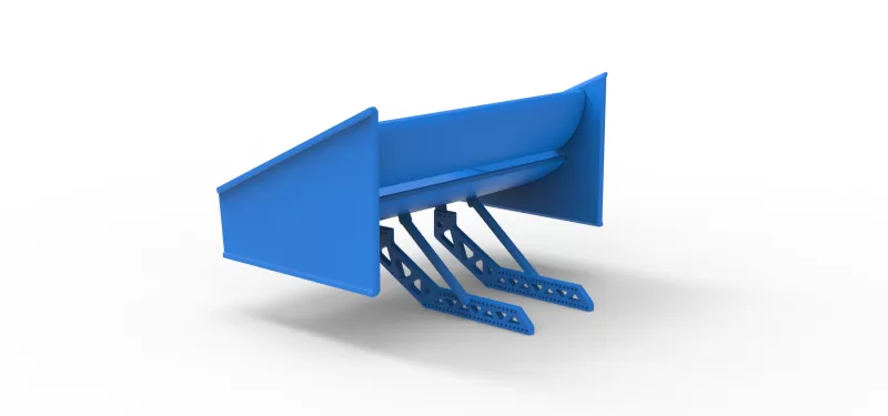 Wing of Supermodified front engine race car V4 Scale 1:25 - Model preview 9