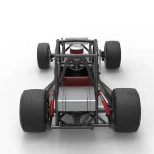 Vintage Dirt Modified stock car Base Version 3 Scale 1:25 - Model thumbnail 17